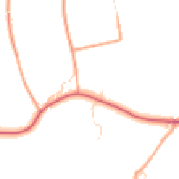 Daytime road noise heatmap for RG28 7NN