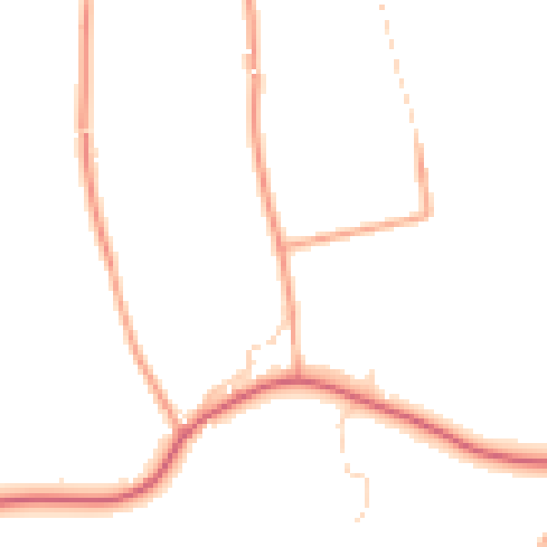 Daytime road noise heatmap for RG28 7NU