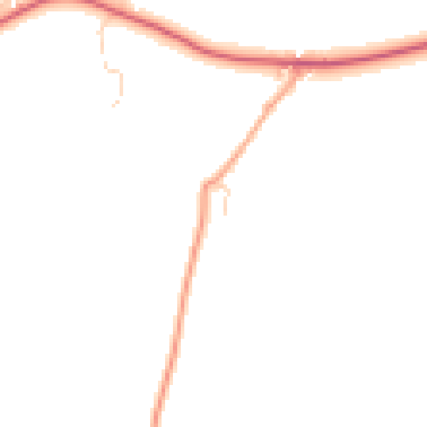 Daytime road noise heatmap for RG28 7NZ