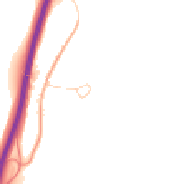 Daytime road noise heatmap for RG28 7PJ