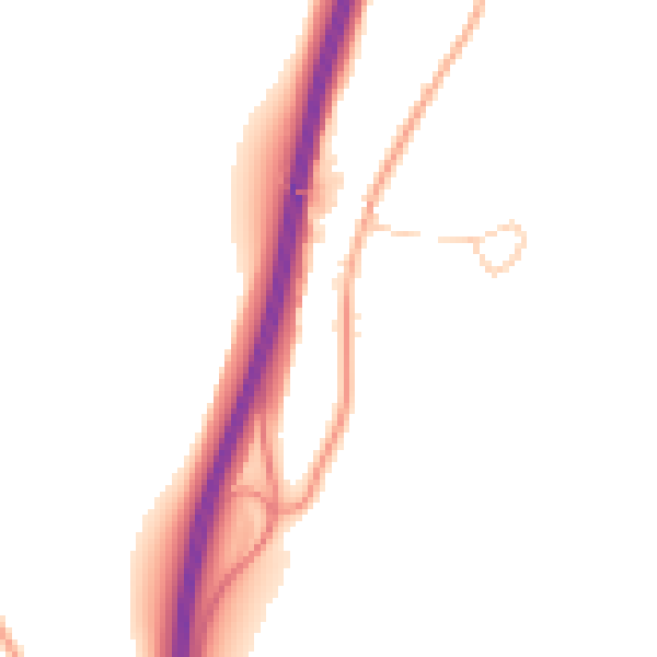 Daytime road noise heatmap for RG28 7PP
