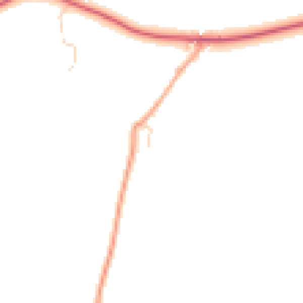 Daytime road noise heatmap for RG28 7PQ