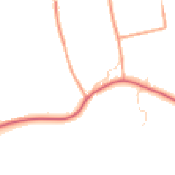Daytime road noise heatmap for RG28 7QU