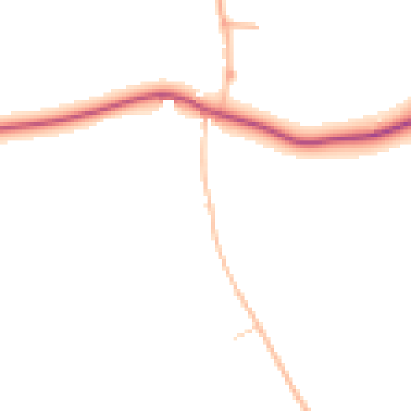 Daytime road noise heatmap for RG28 7SE