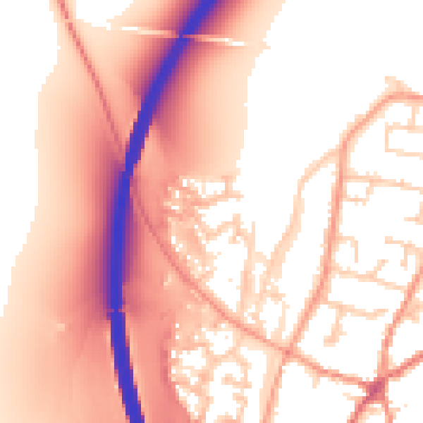 Daytime road noise heatmap for RG28 7ST