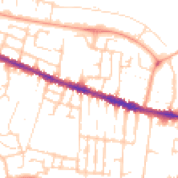 Daytime road noise heatmap for RG30 1AQ