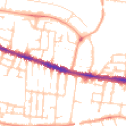 Daytime road noise heatmap for RG30 1DG