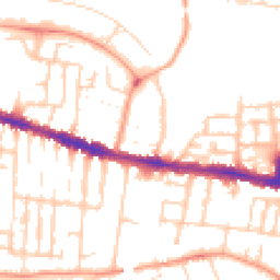 Daytime road noise heatmap for RG30 1DN