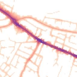 Daytime road noise heatmap for RG30 1EJ