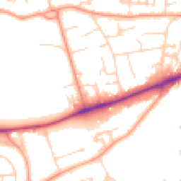Daytime road noise heatmap for RG30 2EZ