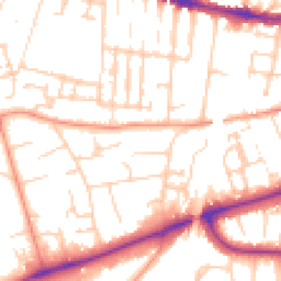 Daytime road noise heatmap for RG30 2JN