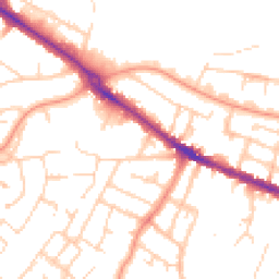 Daytime road noise heatmap for RG30 2QX