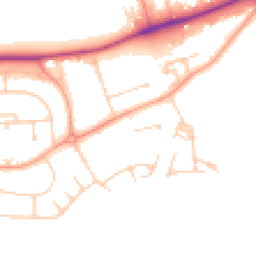 Daytime road noise heatmap for RG30 3EJ