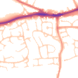 Daytime road noise heatmap for RG30 3NQ