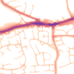 Daytime road noise heatmap for RG30 3NY