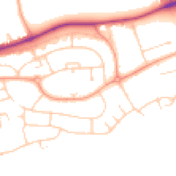 Daytime road noise heatmap for RG30 3QW