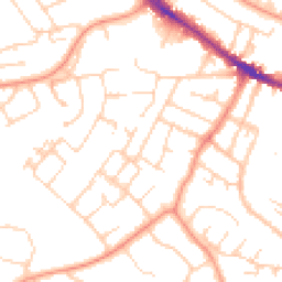 Daytime road noise heatmap for RG30 4EF