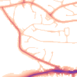 Daytime road noise heatmap for RG30 4HF