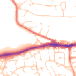 Daytime road noise heatmap for RG30 4JR