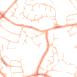 Daytime road noise heatmap for RG30 4XN