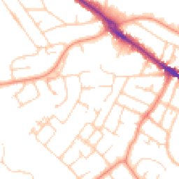 Daytime road noise heatmap for RG30 4YL