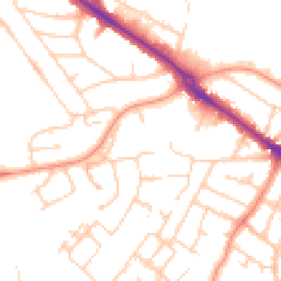 Daytime road noise heatmap for RG30 4YN