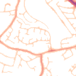 Daytime road noise heatmap for RG30 6EP