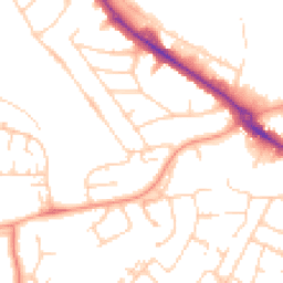 Daytime road noise heatmap for RG30 6UG