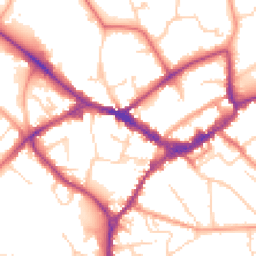 Daytime road noise heatmap for RG40 1AB