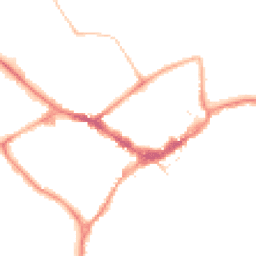 Night-time road noise heatmap for RG40 1AJ