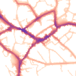 Daytime road noise heatmap for RG40 1AT