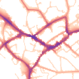 Daytime road noise heatmap for RG40 1AU