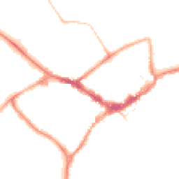 Night-time road noise heatmap for RG40 1AU