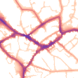 Daytime road noise heatmap for RG40 1AZ