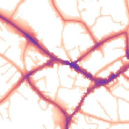 Daytime road noise heatmap for RG40 1BD