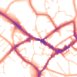 Daytime road noise heatmap for RG40 1BH