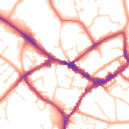 Daytime road noise heatmap for RG40 1BJ