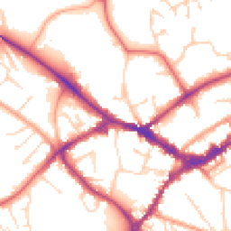 Daytime road noise heatmap for RG40 1BP