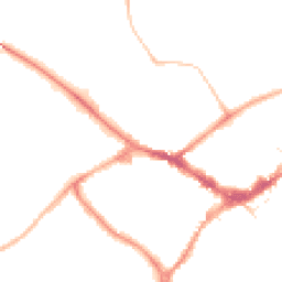 Night-time road noise heatmap for RG40 1BP
