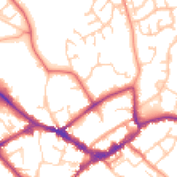 Daytime road noise heatmap for RG40 1BT