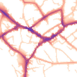 Daytime road noise heatmap for RG40 1BW