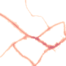 Night-time road noise heatmap for RG40 1DB