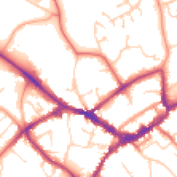 Daytime road noise heatmap for RG40 1DF