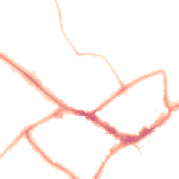 Night-time road noise heatmap for RG40 1DF