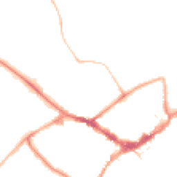 Night-time road noise heatmap for RG40 1DG