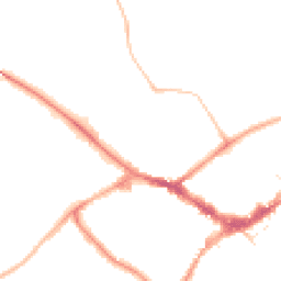 Night-time road noise heatmap for RG40 1DL