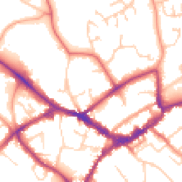 Daytime road noise heatmap for RG40 1DW