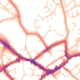 Daytime road noise heatmap for RG40 1DY