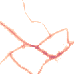 Night-time road noise heatmap for RG40 1DZ