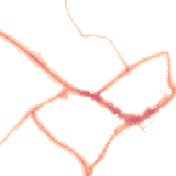 Night-time road noise heatmap for RG40 1EG
